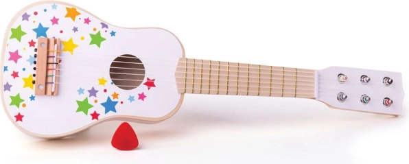 Chitară pentru copii din lemn cu steluțe BIGJIGS TOYS