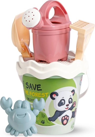 Androni set pastelat din material reciclat pentru nisip cu stropitoare, 6 piese