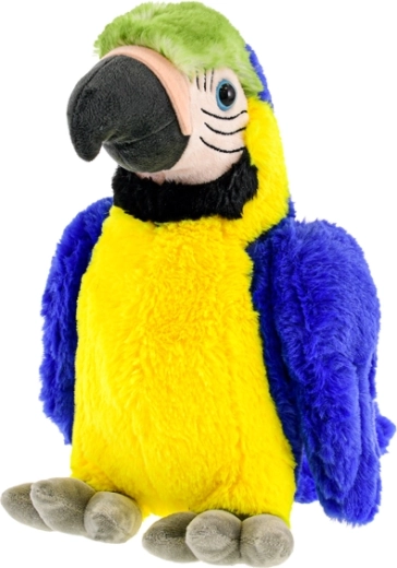 Papagal de pluș 29 cm albastru‑galben