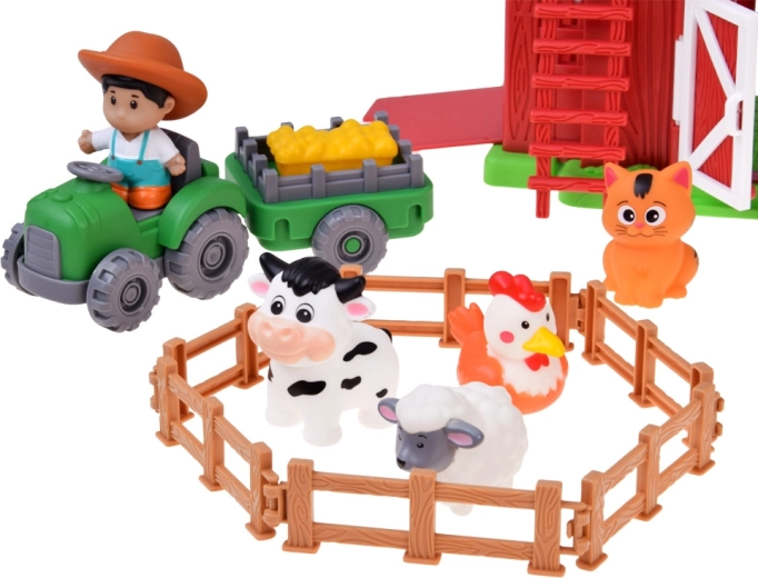 Tractor cu remorcă și figurine pentru joc de rol