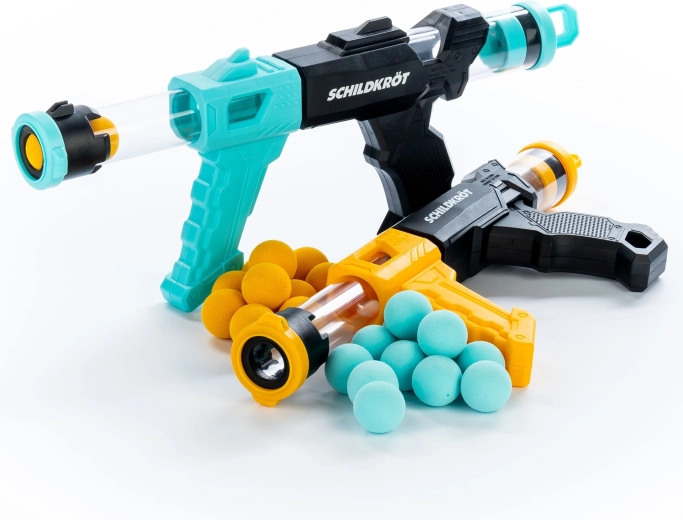 Schildkröt set de două lansatoare cu mingi din spumă Fire Blasters