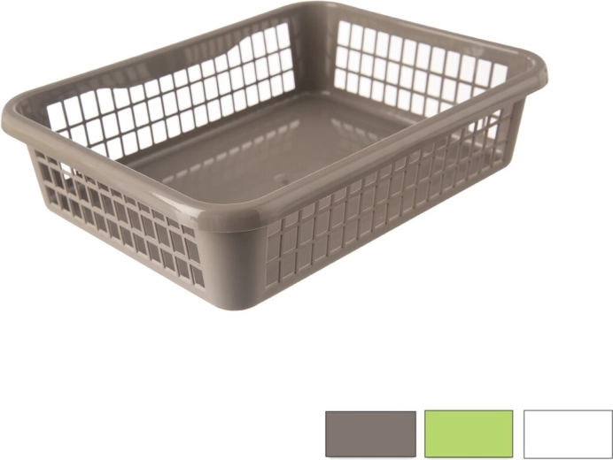 Coș de depozitare din plastic UH 25,5 × 19,5 × 6,5 cm, mix de culori