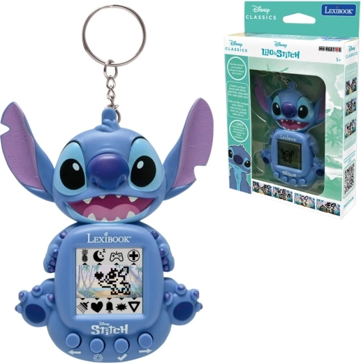 Animăluț virtual interactiv DISNEY STITCH pentru chei Lexibook