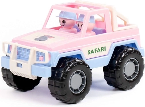 Jeep safari roz – jucărie cu figurine