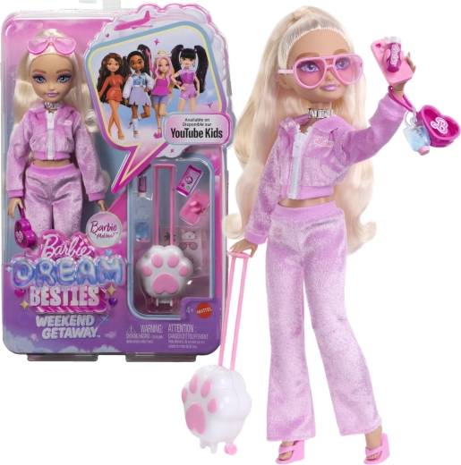 Barbie Dream Besties Barbie „Malibu” escapadă de weekend – păpușă fashion cu accesorii