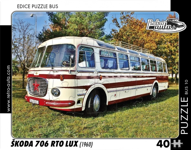 RETRO-AUTA Puzzle BUS Škoda 706 RTO LUX (1960) 40 piese