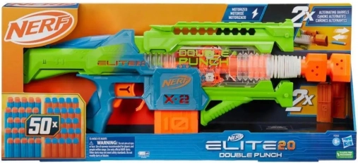 Nerf Elite 2.0 Double Punch blaster motorizat pentru săgeți
