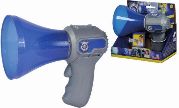 Megafon de jucărie pentru copii, de poliție, cu sirenă și schimbare de voce, 16 cm