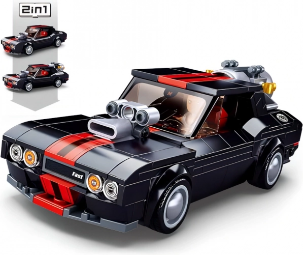 Sluban Model Bricks mașină de curse stradală 2‑în‑1 set de construcție