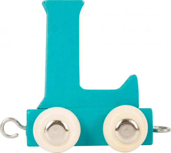 Small foot trenuleț din lemn – alfabet colorat litera L