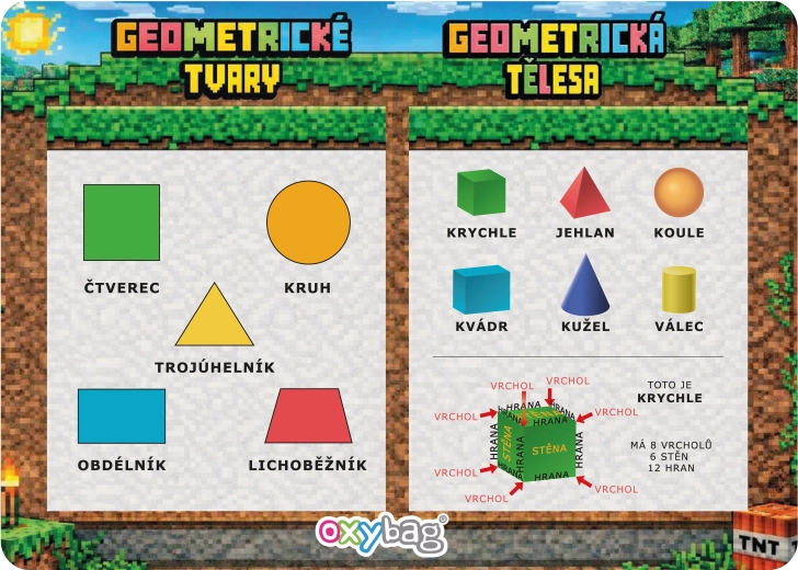 Card educațional A4 forme geometrice Playworld