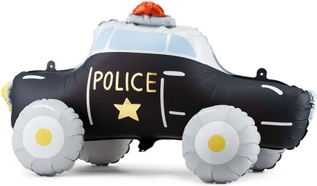 Balon din folie stând în picioare mașină de poliție mix - 1 bucată