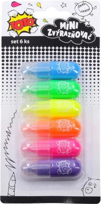 Mini evidențiatoare – set 6 culori
