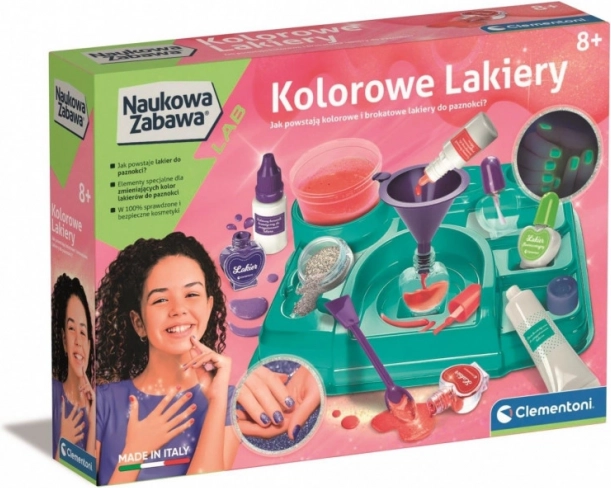 Clementoni set creativ pentru fabricarea lacurilor de unghii pentru copii