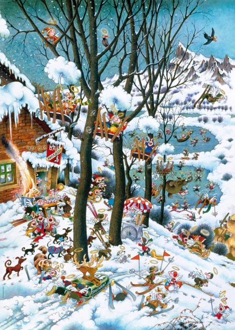 Puzzle Rai în iarnă 1000 piese