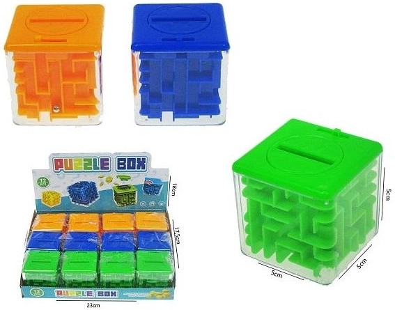 Cub labirint 5 × 5 cm (3 roți)
