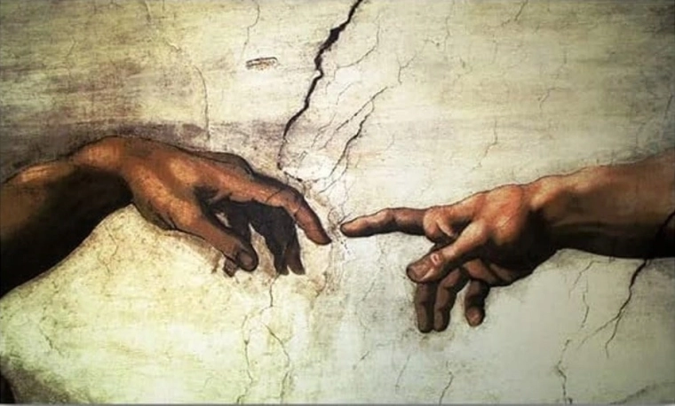 NORIMPEX Pictură pe numere Icoana creației lui Adam 40 × 50 cm