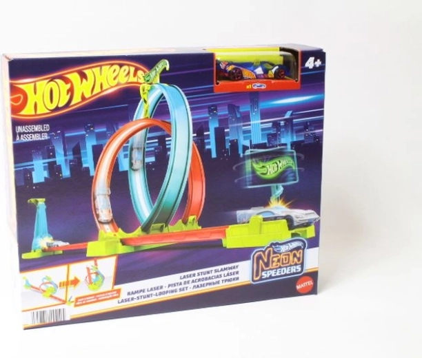 Hot Wheels Neon Speeders super buclă neon cu lansator