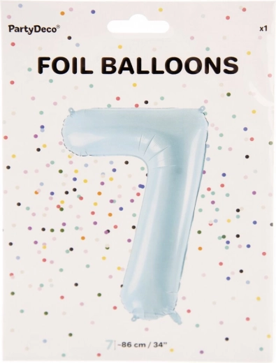 Balon din folie numărul 7, albastru, 86 cm