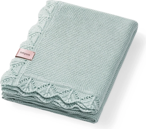 Pătură tricotată din bambus Babyono green 75 × 100 cm