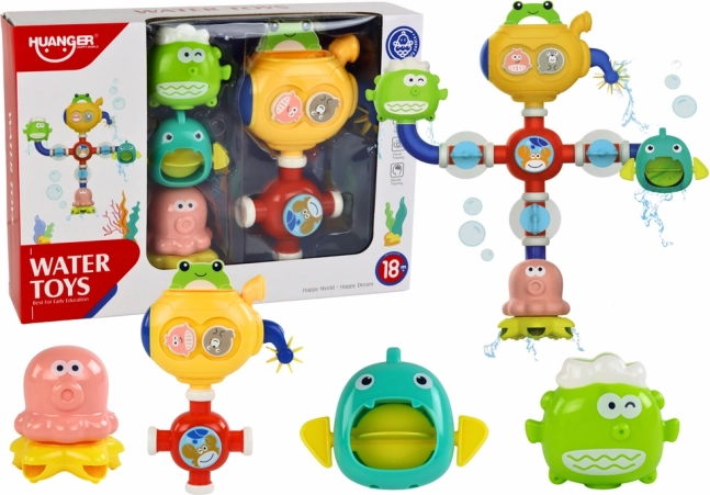 Jucărie robot pentru baie cu ventuze