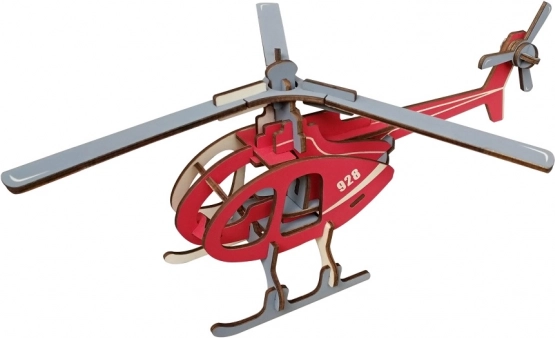 Puzzle 3D de lemn, elicopter
