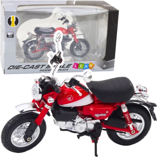 Motocicletă retro metalică roșie 1:12