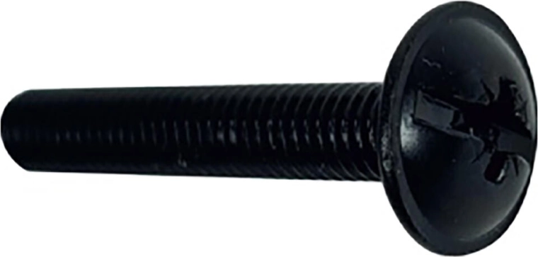 Șuruburi cu cap de ramă M4 × 30, negre (15 buc.)