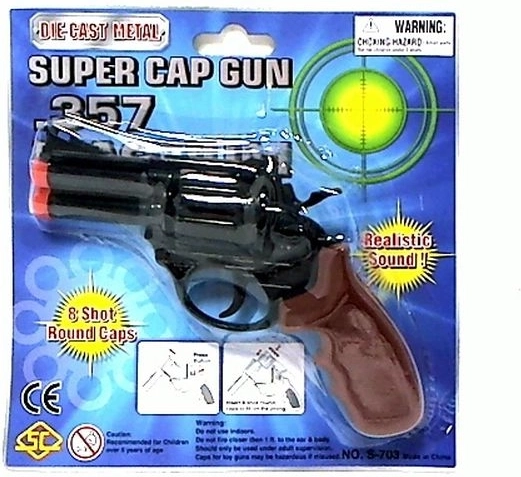 Pistol cu capse din metal, negru-argintiu