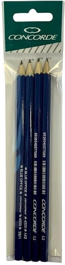 Creioane grafit CONCORDE Blue Office – set 4 buc
