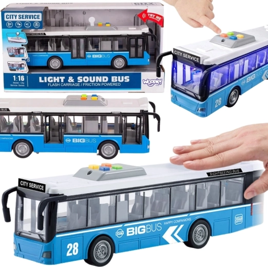 Autobuz urban electric interactiv WOOPIE la scara 1:16