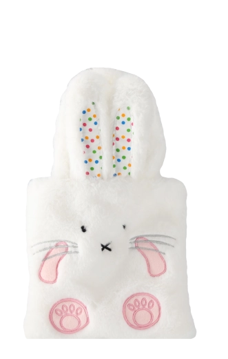 Iepuraș catifelat cu față brodată