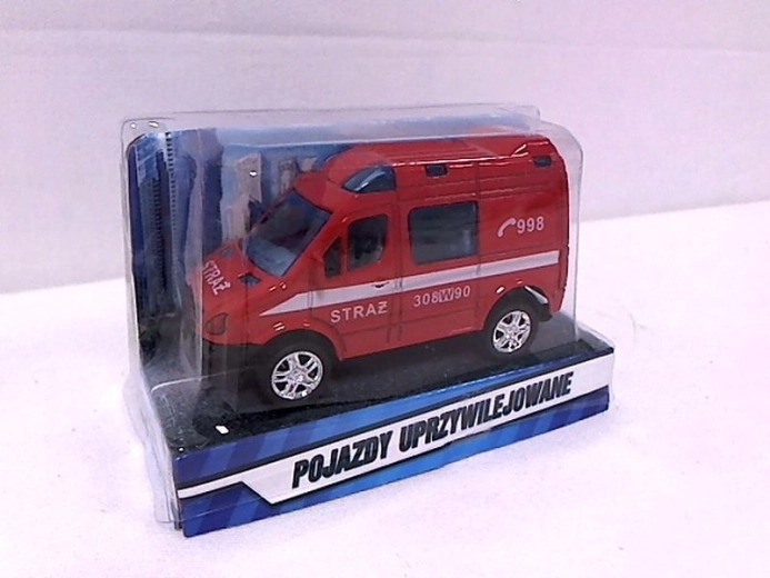 Mini dubă de pompieri 8 cm