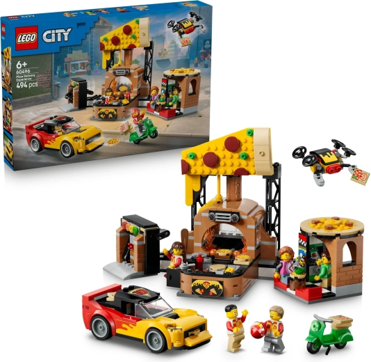 LEGO City livrare de pizza cu vehicule