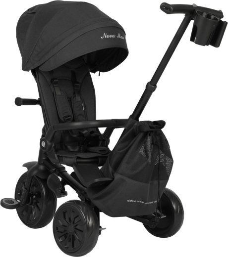 Confort la plimbări: scaun rotativ, suporturi și copertină
