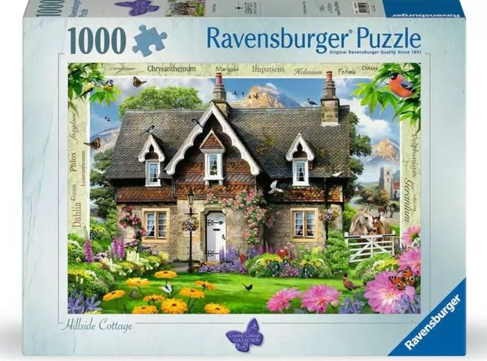 Puzzle Ravensburger Country Cottage: cabană pe versant, 1000 de piese