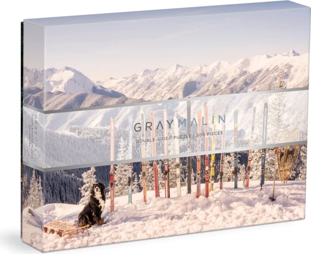 Puzzle reversibil Vacanță de iarnă 500 piese GRAY MALIN