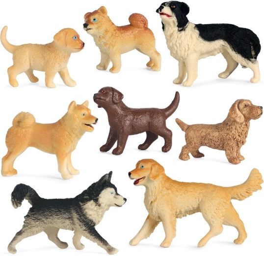 Figurine realiste de câini din rase diferite