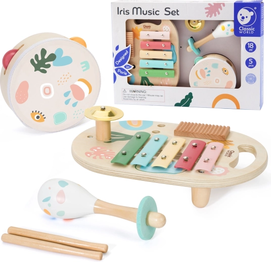 Set Classic World de instrumente muzicale pentru copii, 5 piese