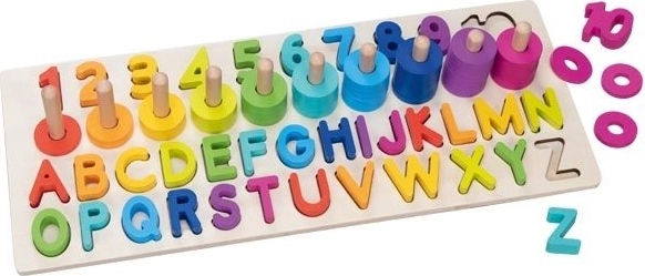 Puzzle alfanumeric Montessori - litere și cifre