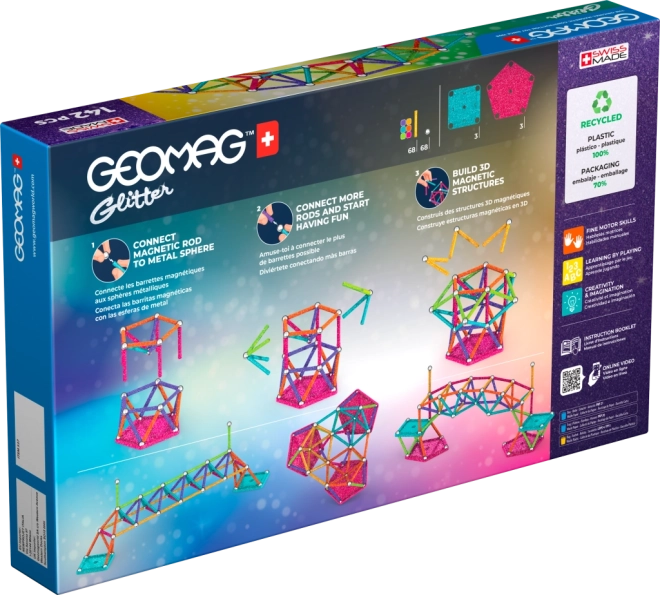 Geomag Glitter set de construcție 142 piese