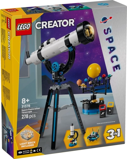 LEGO Creator 3 în 1 telescop pentru explorarea spațiului