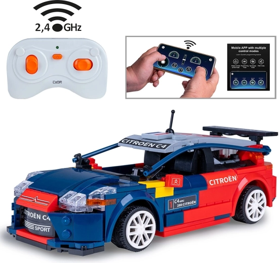 Set de construcție RC CaDA Citroën C4 WRC 2008, scara 1:20