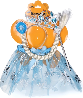 Set de carnaval Prințesă albastru deschis