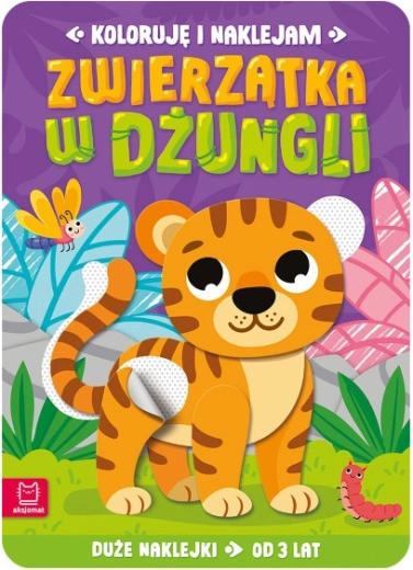 Colorăm și lipim: Animale din junglă – carte creativă cu autocolante