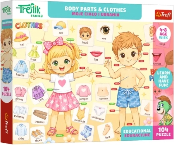 Puzzle educativ Edu 104 Moje ciało i ubrania - 1 bucată