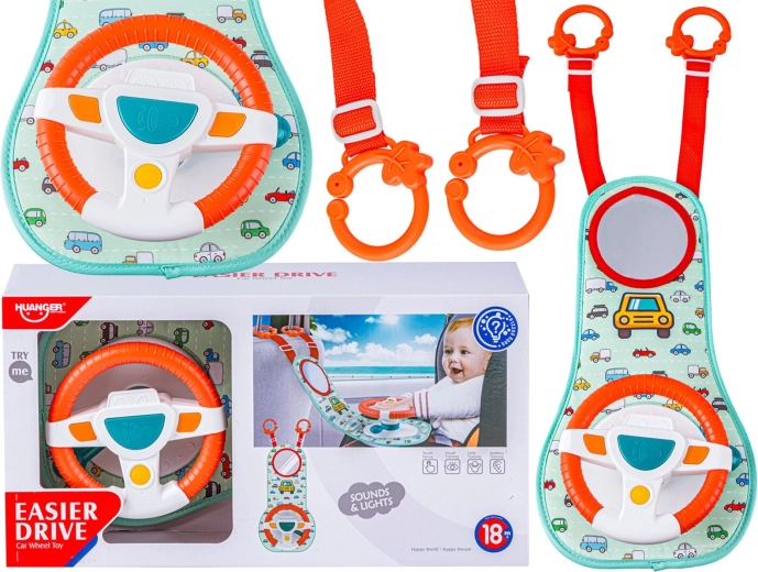 Volan educativ interactiv de prins pe scaunul auto pentru micii șoferi