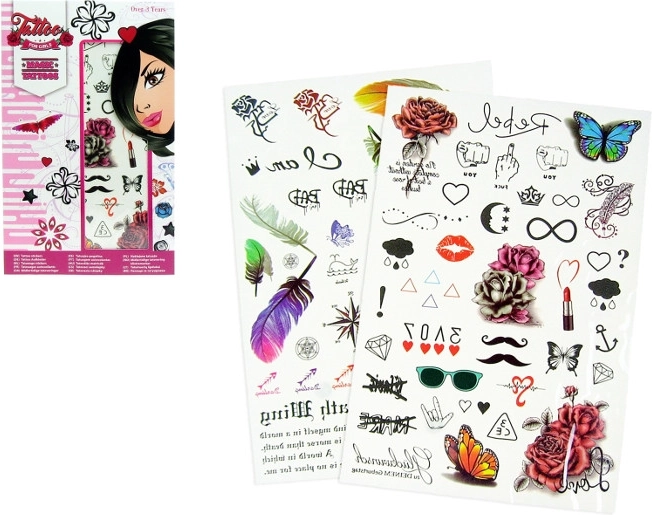 Tatuaje temporare pentru fete – set de 73 de piese