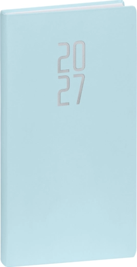 Agendă de buzunar Notique Ponza 2027 albastru deschis 9 × 15,5 cm