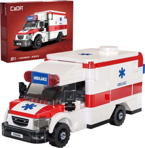 Set de construcție CaDA ambulanța MedSwift Guard – mașină de curse din 163 piese